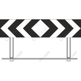 Modern Chevron Traffic Barrier