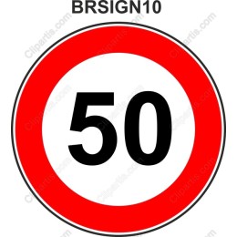 50 Speed Limit Sign