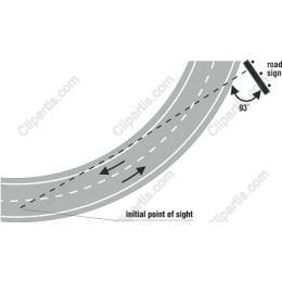 Curved Road Navigation with Signage