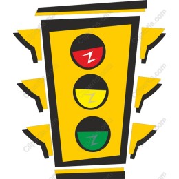 Vibrant Traffic Light