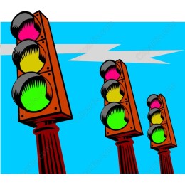 Vibrant Traffic Light