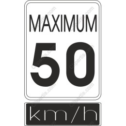 Maximum 50 km/h Traffic Sign