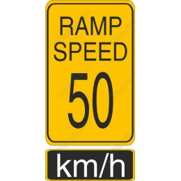Ramp Speed 50 km/h Sign