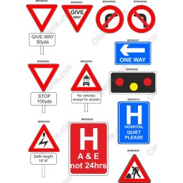 Comprehensive Road Signs Set