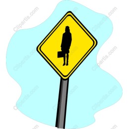 Businesswoman Crossing Sign