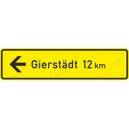 Gierst?dt 12 km Directional Sign
