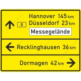 German Directional Road Sign
