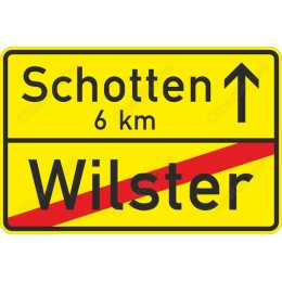 Schotten Wilster Road Sign