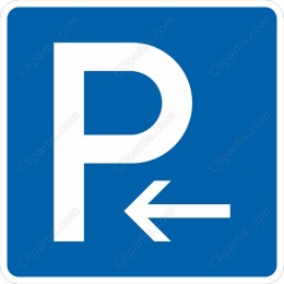 Left Turn Parking Sign