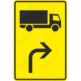 Truck Right Turn Sign