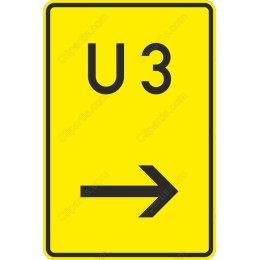 U3 Directional Road Sign