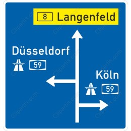 Langenfeld Directional Traffic Sign
