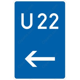 U22 Directional Road Sign