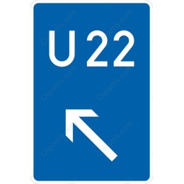 U22 Directional Road Sign