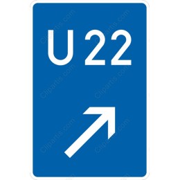 U22 Directional Road Sign