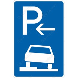Left Arrow Parking Sign