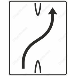 Curved Arrow Traffic Sign