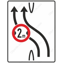 Two-Meter Curvy Road Sign