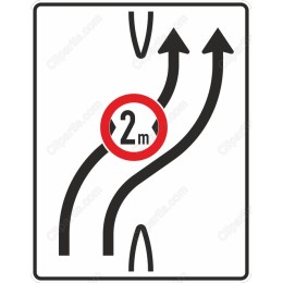 2 Meters Ahead Road Sign