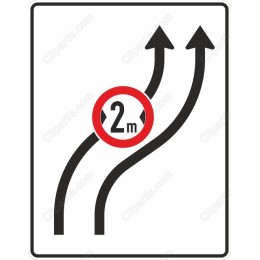 Traffic Sign - Lane Change Ahead (2m)