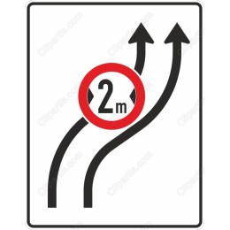 2-Meter Height Restriction Traffic Sign