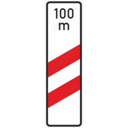 100 m Distance Marker Sign