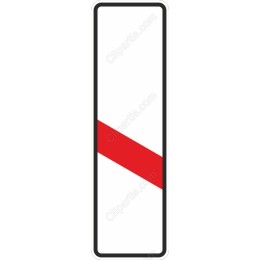Red Diagonal Stripe Road Sign