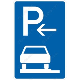 Left Turn Parking Sign