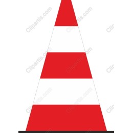 Red and White Traffic Cone
