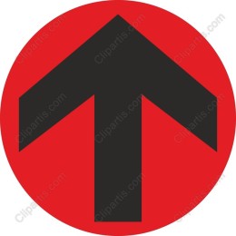 Upward Arrow in Red Circle