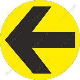 Left Turn Directional Sign