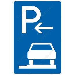 Parking Sign with Arrow - /