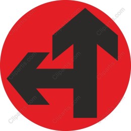 Dynamic Arrow with Bold Red Background