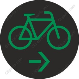 Bicycle Icon with Arrow Direction