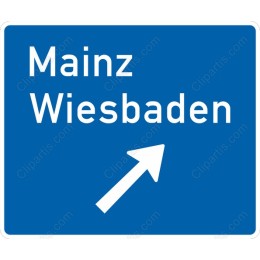 Mainz Wiesbaden Direction Sign