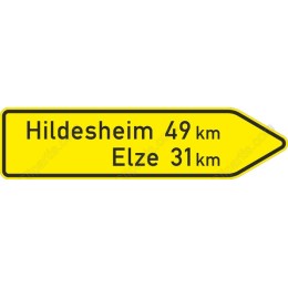 Directional Road Sign - Hildesheim and Elze