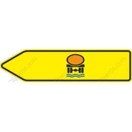 Vibrant Yellow Arrow Sign