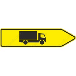 Yellow Truck Directional Sign