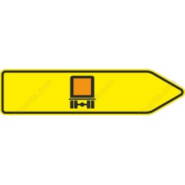 Yellow Cargo Directional Sign