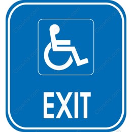 Accessibility Wheelchair Exit Sign