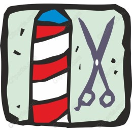 Barber Pole & Scissors