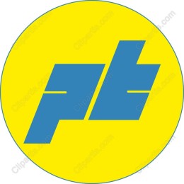 Vibrant Blue Logo in Yellow Circle