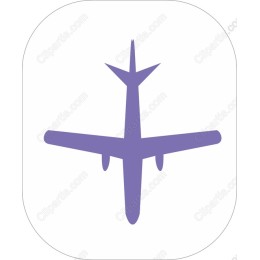 Elegant Purple Airplane