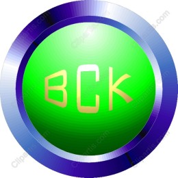 Glossy Green Button Logo with BCK