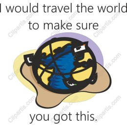 Whimsical Travel Globe with Inspirational Quote