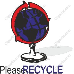 Please Recycle Globe