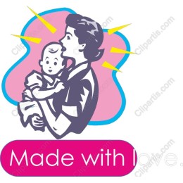 Made with Love - Retro Mother and Baby