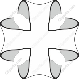 Elegant Cross-Shaped Ribbon