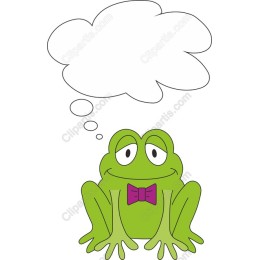 Cheerful Frog with Speech Bubble