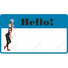 Whimsical “Hello!” Mime Character